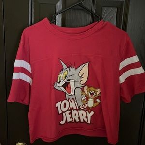 Tom and jerry red crop top size M (used)